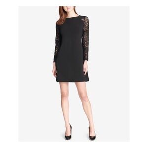 Tommy Hilfiger beautiful lace sleeve black dress